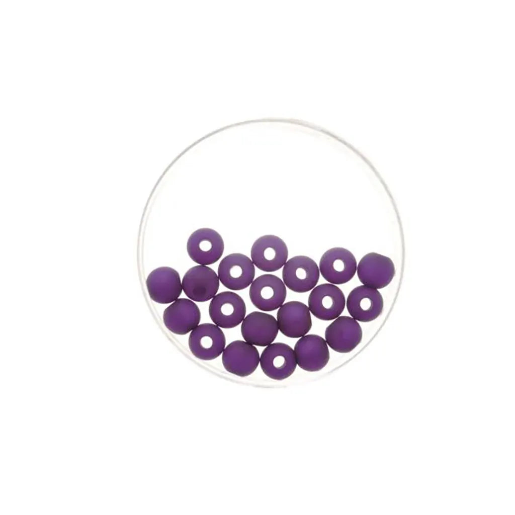 Bead 6mm Polaris Mat 20pcs, Violet