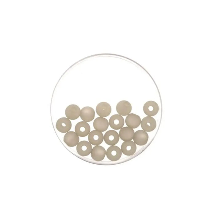 Bead 6mm Polaris Mat 20pcs, Light Grey