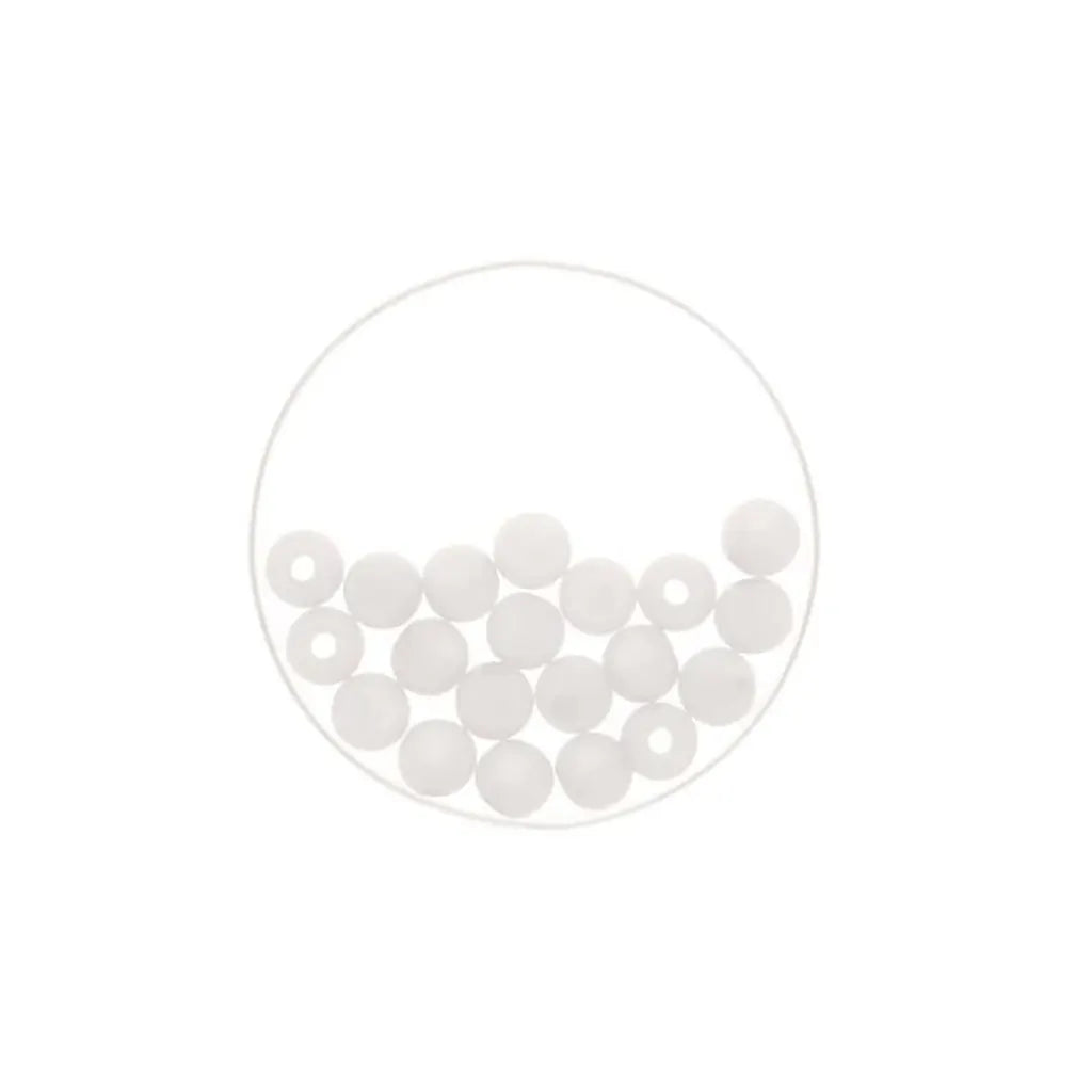 Bead 8mm Polaris Mat 15pcs, White