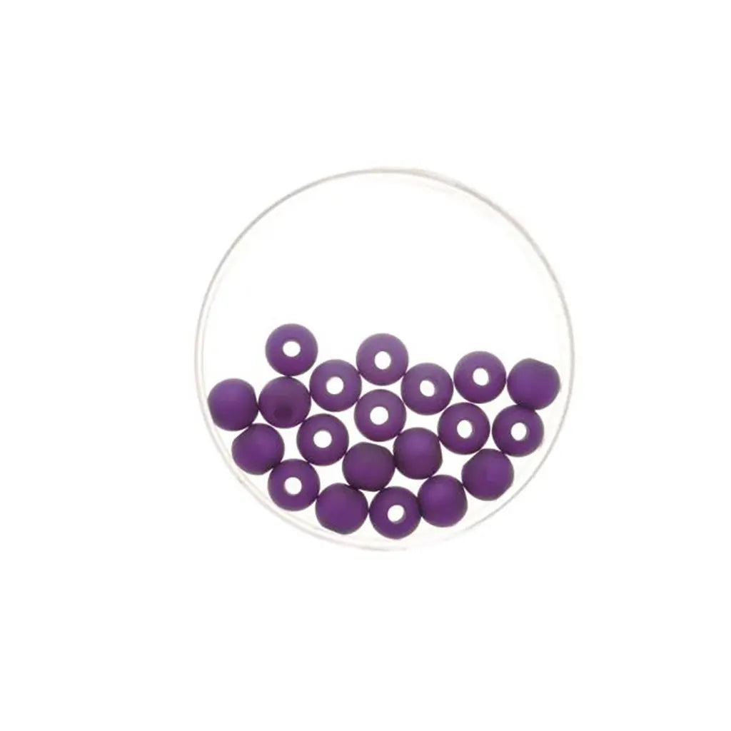 Bead 8mm Polaris Mat 15pcs, Violet