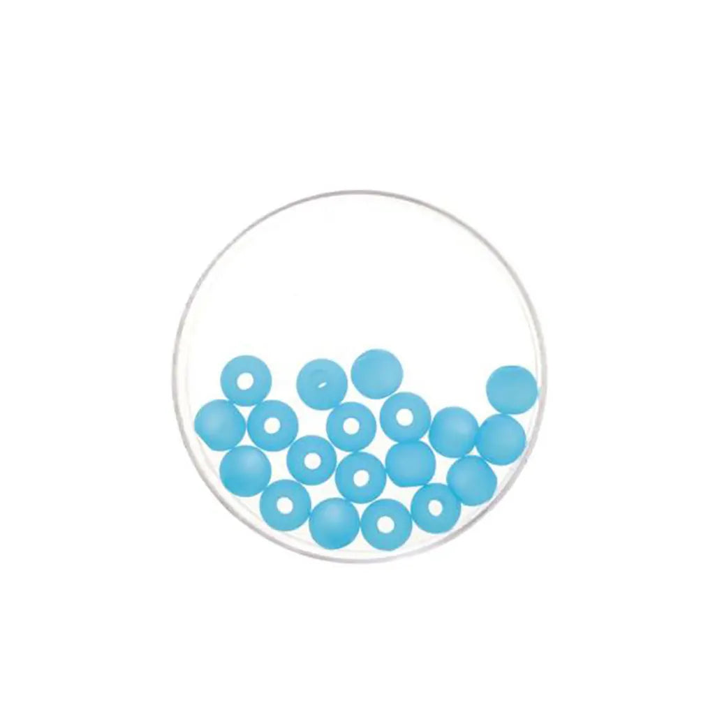 Bead 8mm Polaris Mat 15pcs, Aqua