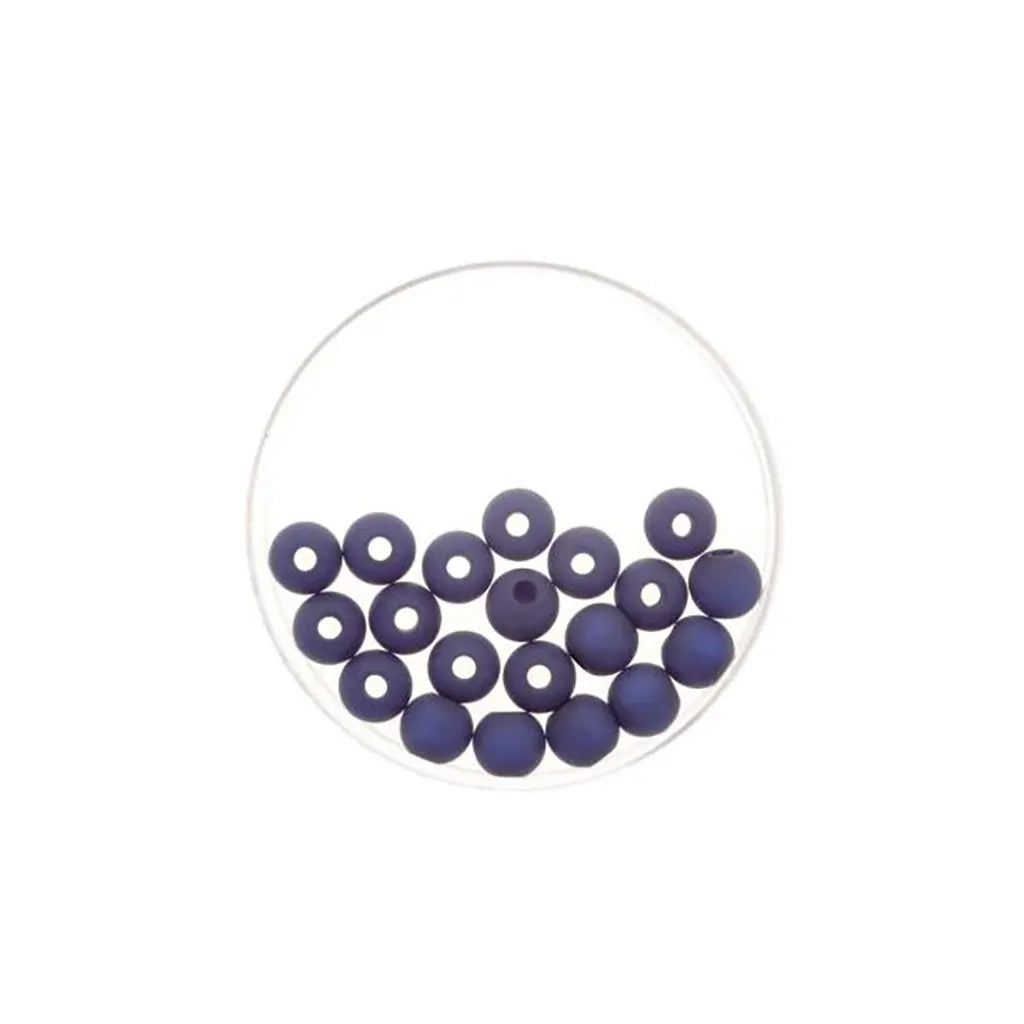 Bead 8mm Polaris Mat 15pcs, Drak Blue