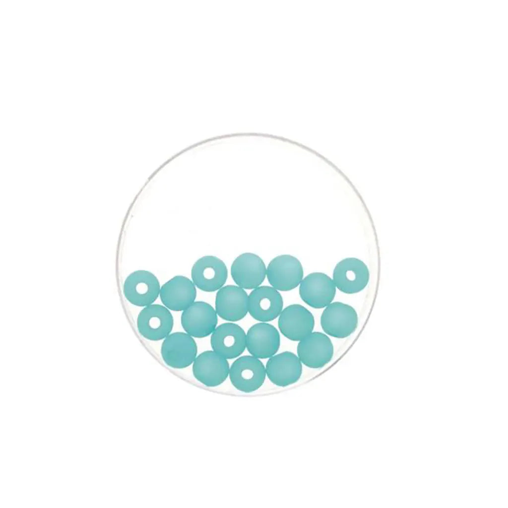 Bead 8mm Polaris Mat 15pcs, Turquoise