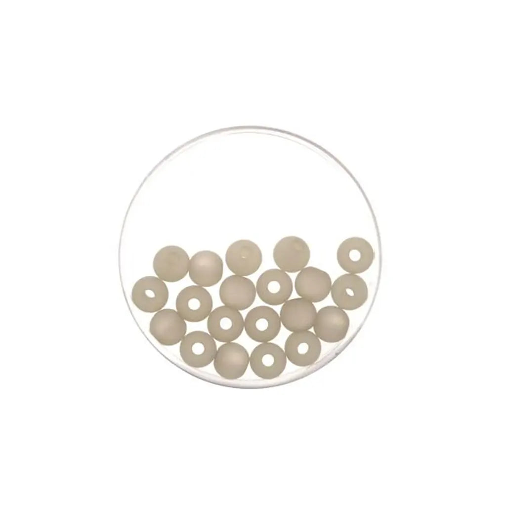 Bead 8mm Polaris Mat 15pcs, Light Grey