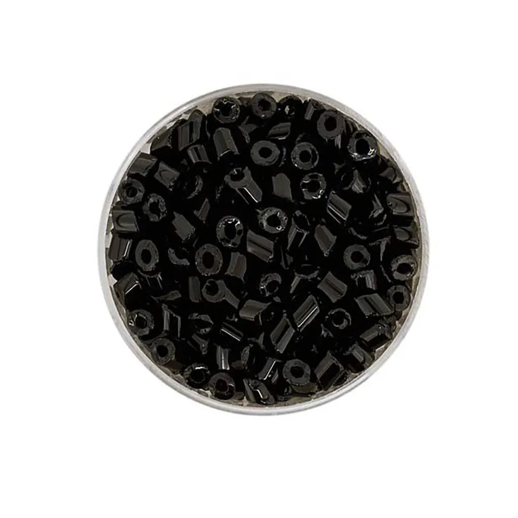 Rocaille Farfalle 2/4mm 17g, Black Opaque