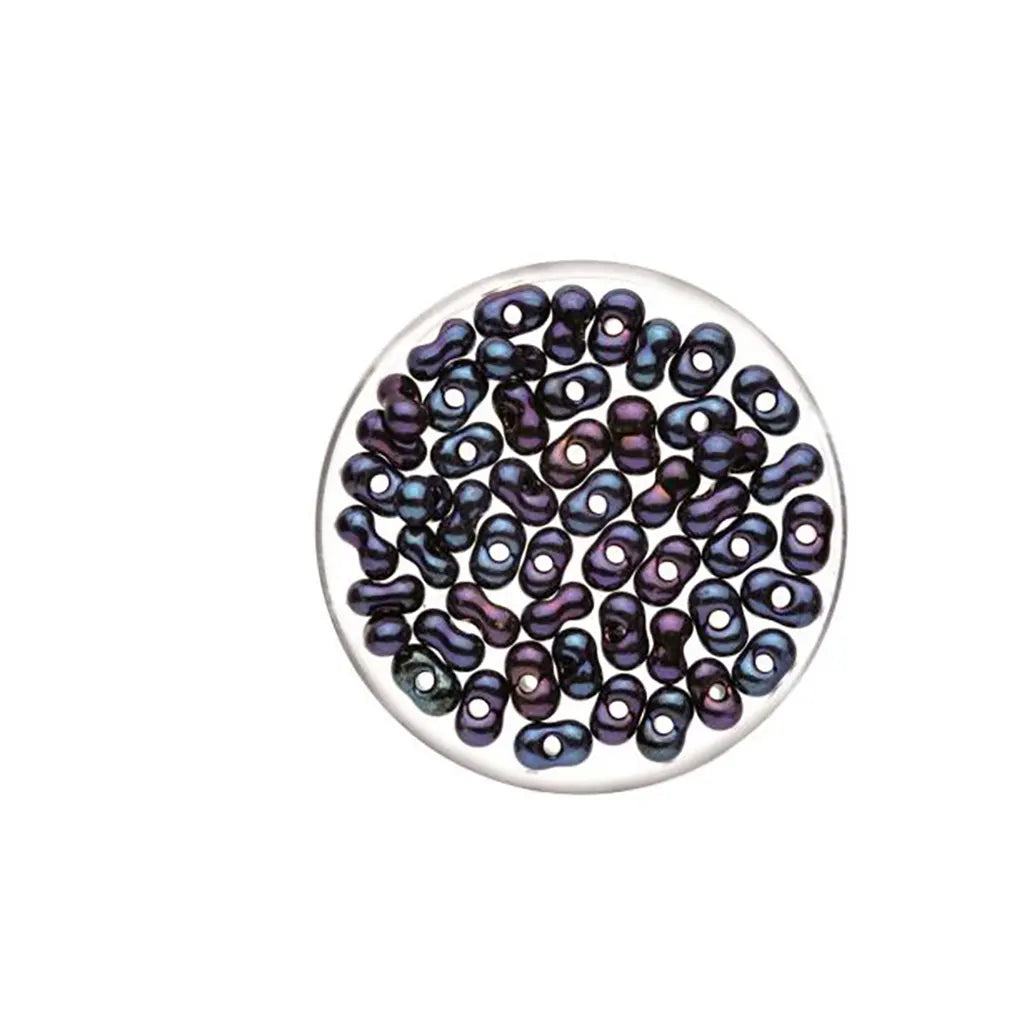 Rocaille Farfalle 6.5mm 17g, Blue Iridescent
