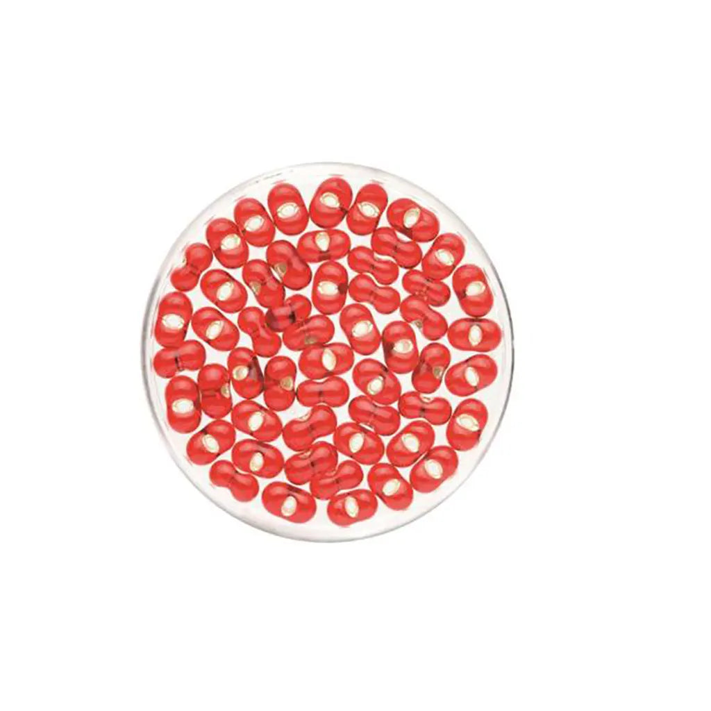 Rocaille Farfalle 6.5mm 17g, Red Silver Lustre