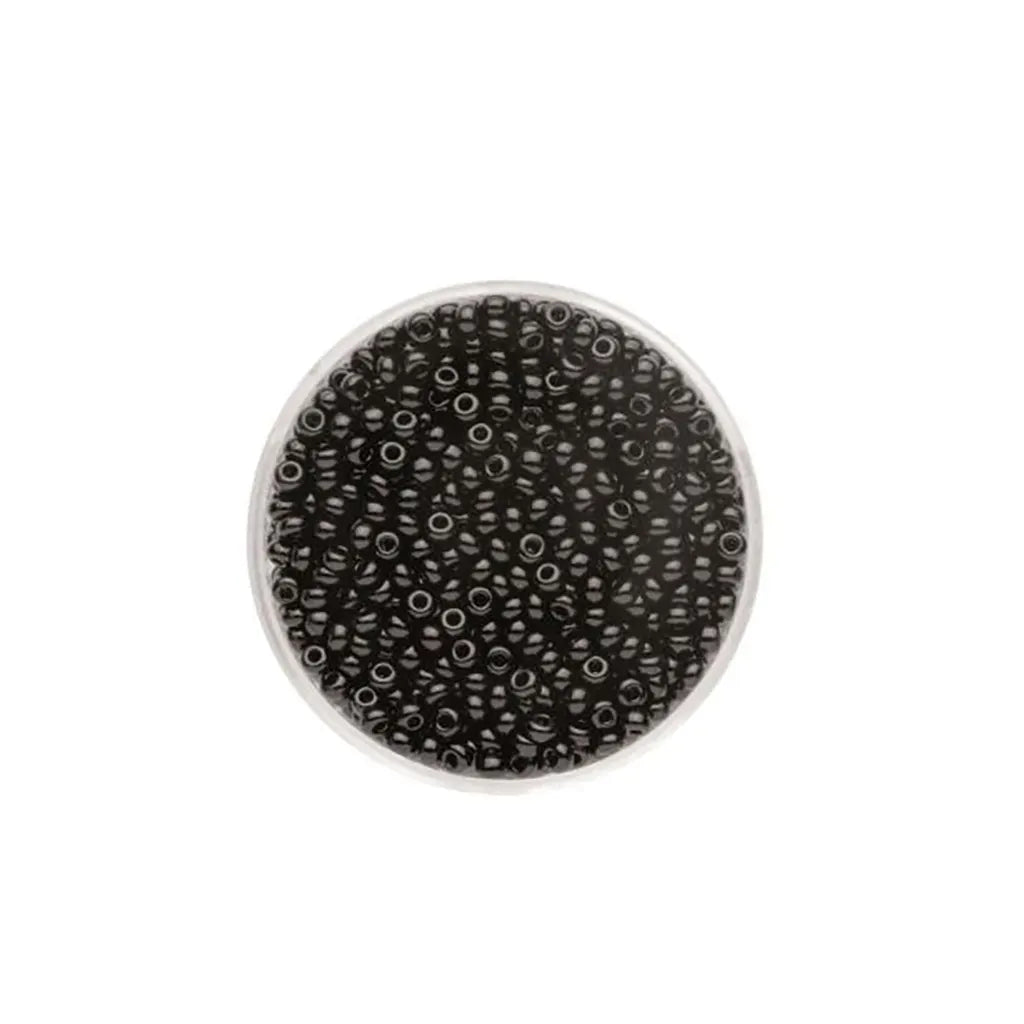 Rocaille Beads 2.6mm 17g, Luscious Black