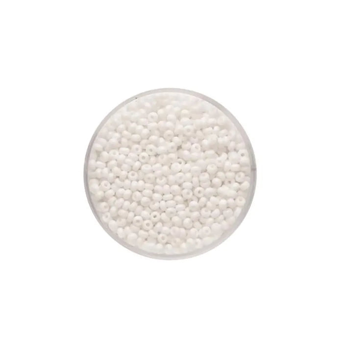 Rocaille Beads 2.6mm 17g, Luscious White