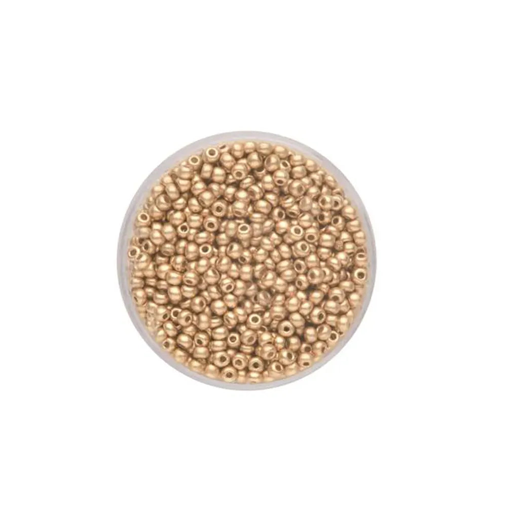 Rocaille Metallic 2.6mm 17g, Gold Brown