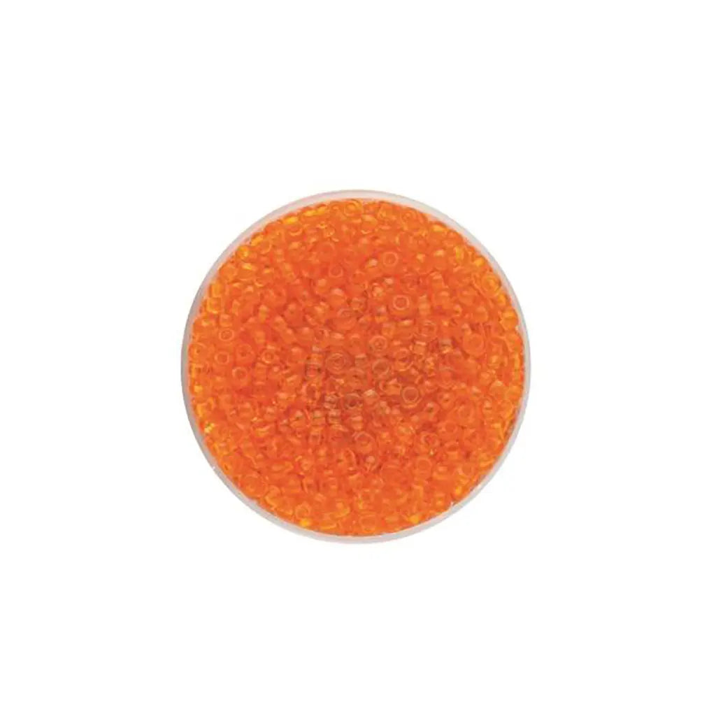 Rocaille Beads 2.6mm 17g, Transparent Dark Orange