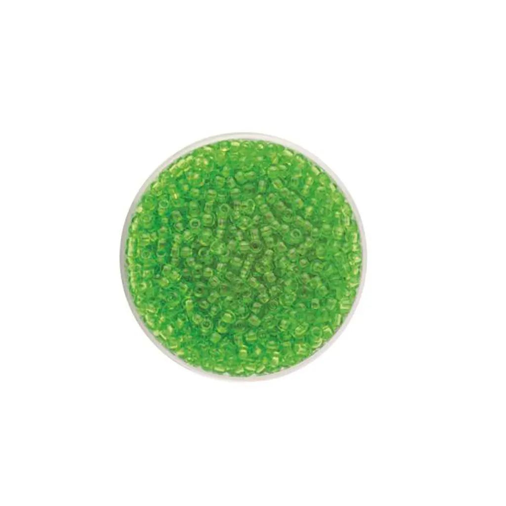 Rocaille Beads 2.6mm 17g, Transparent Green