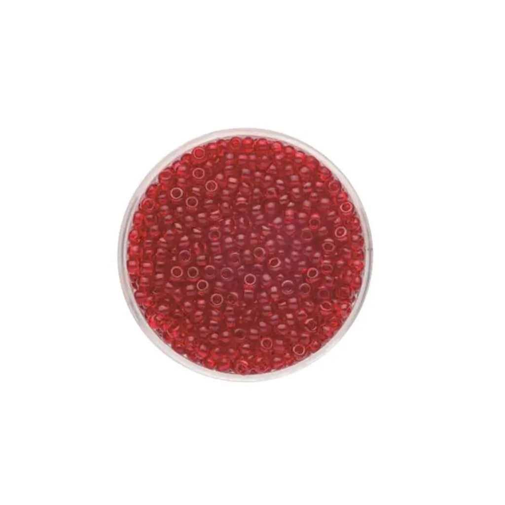 Rocaille Beads 2.6mm 17g, Transparent Rouge