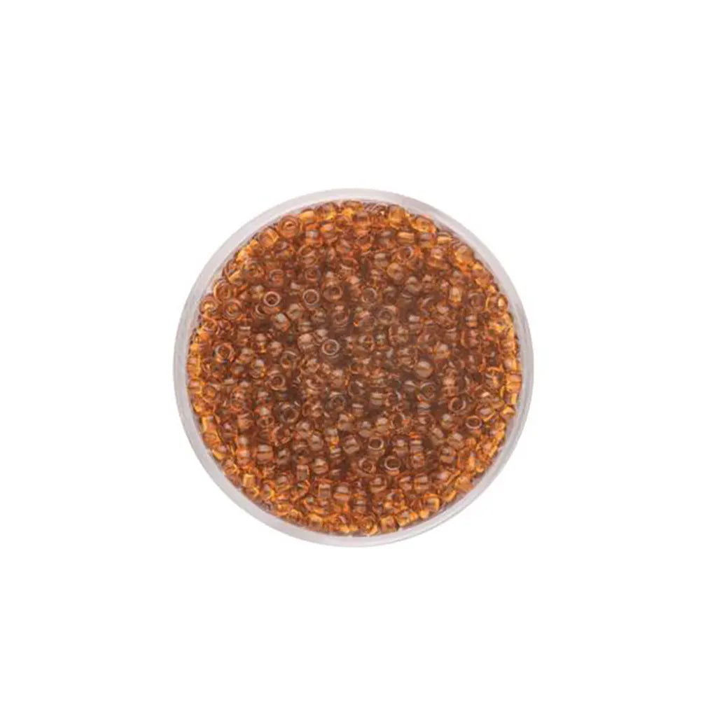Rocaille Beads 2.6mm 17g, Transparent Light Brown