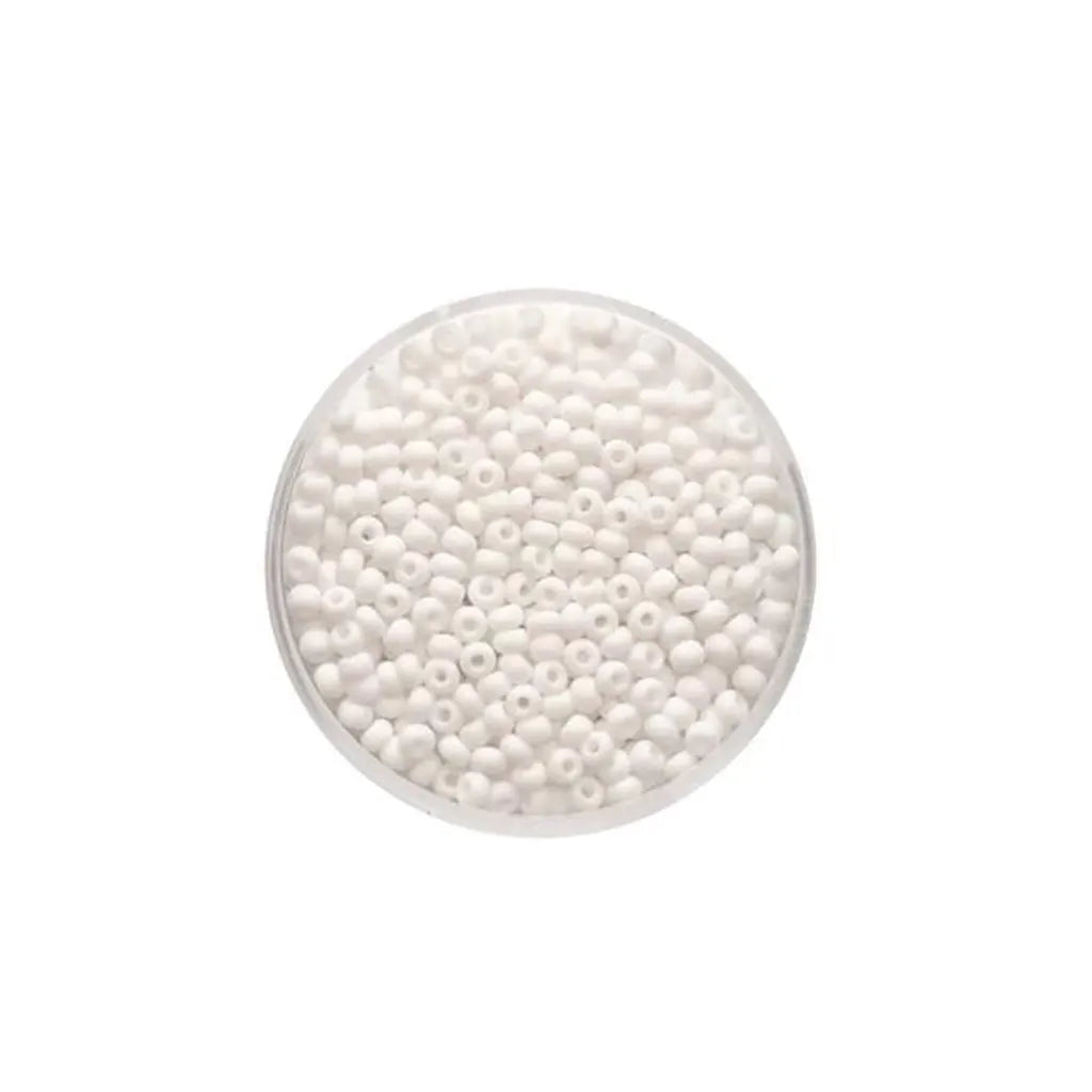 Rocaille Beads 2.6mm 17g, Matt White