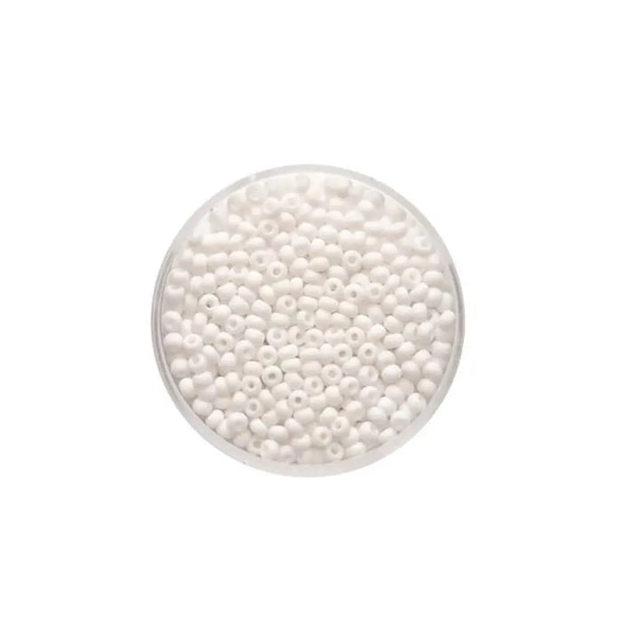 Rocaille Beads 2.6mm 17g, Matt White