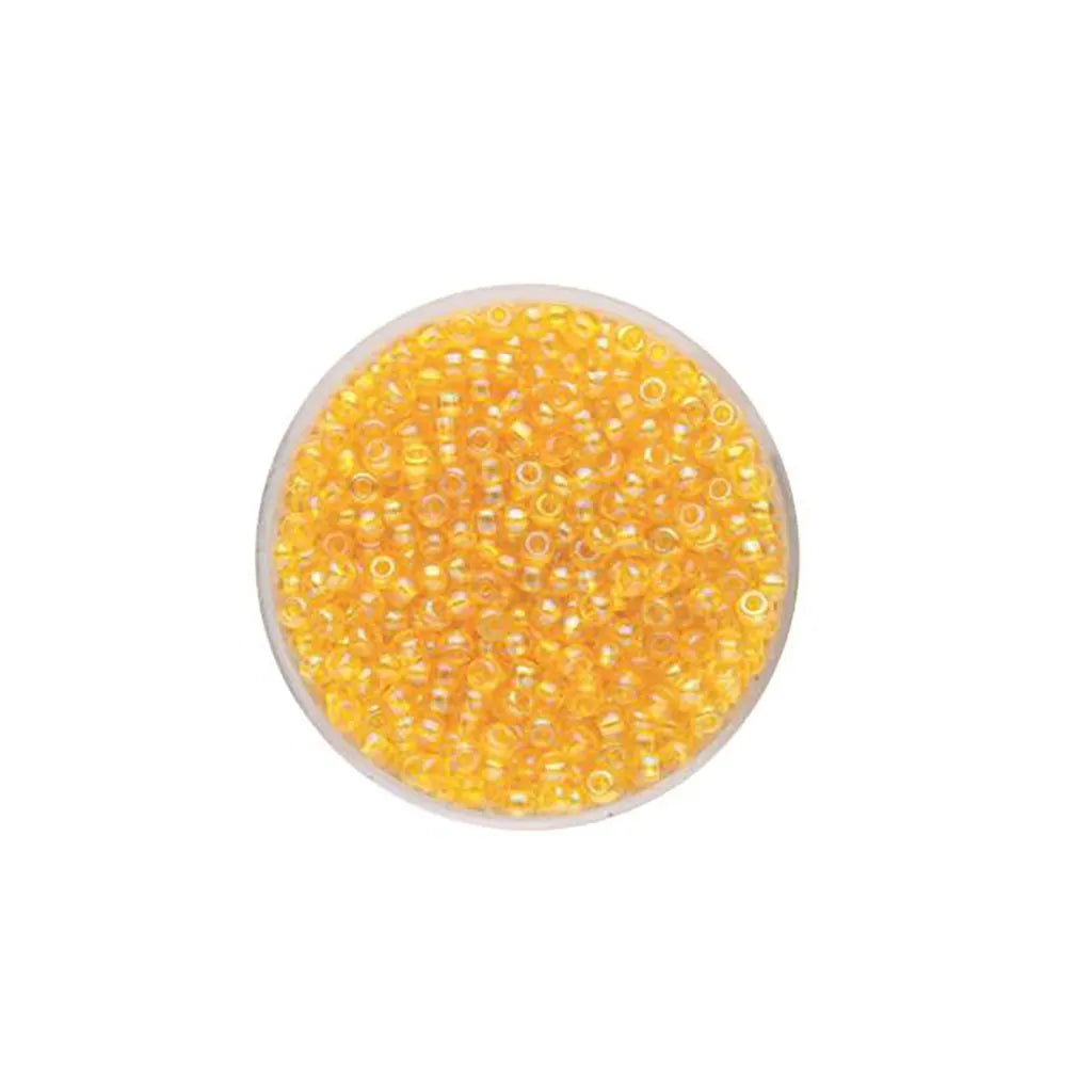 Rocaille Beads 2.6mm 17g, Rainbow Yellow