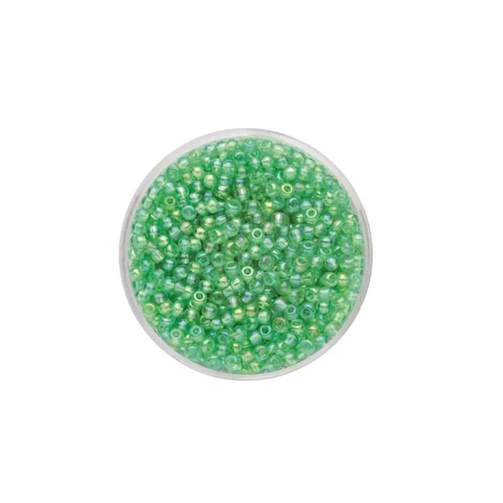 Rocaille Beads 2.6mm 17g, Rainbow Green