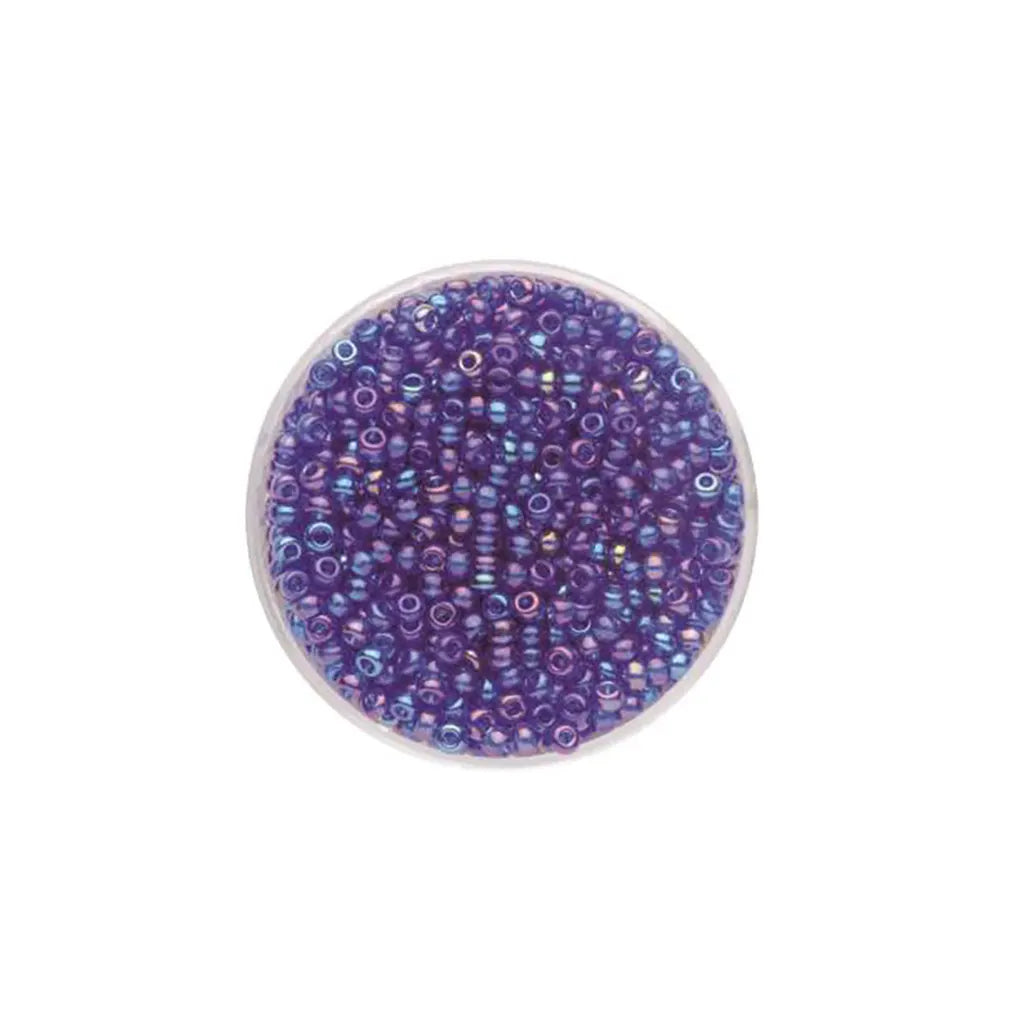 Rocaille Beads 2.6mm 17g, Rainbow Dark Blue