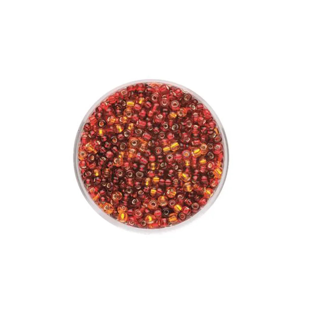 Rocaille Beads 2.6mm 17g, Mix Yellow Orange