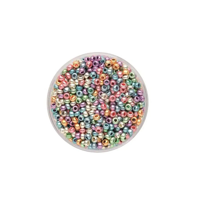 Rocaille Beads 2.6mm 17g, Mix Metal