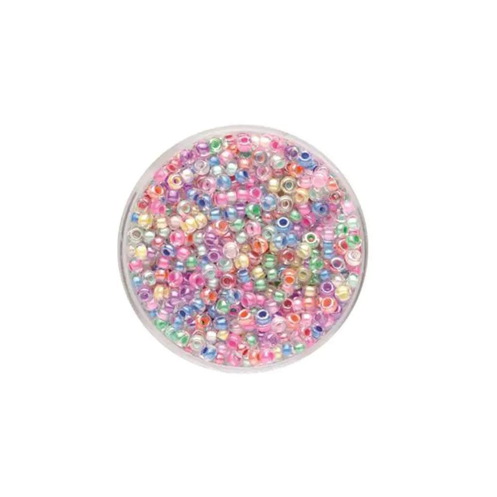 Rocaille Beads 2.6mm 17g, Mix with Colour Lustre
