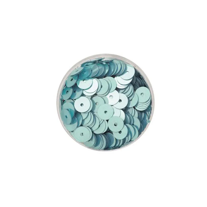 Round Sequins 6mm 7g, Aqua