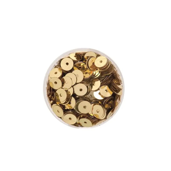 Round Sequins 6mm 7g, Gold