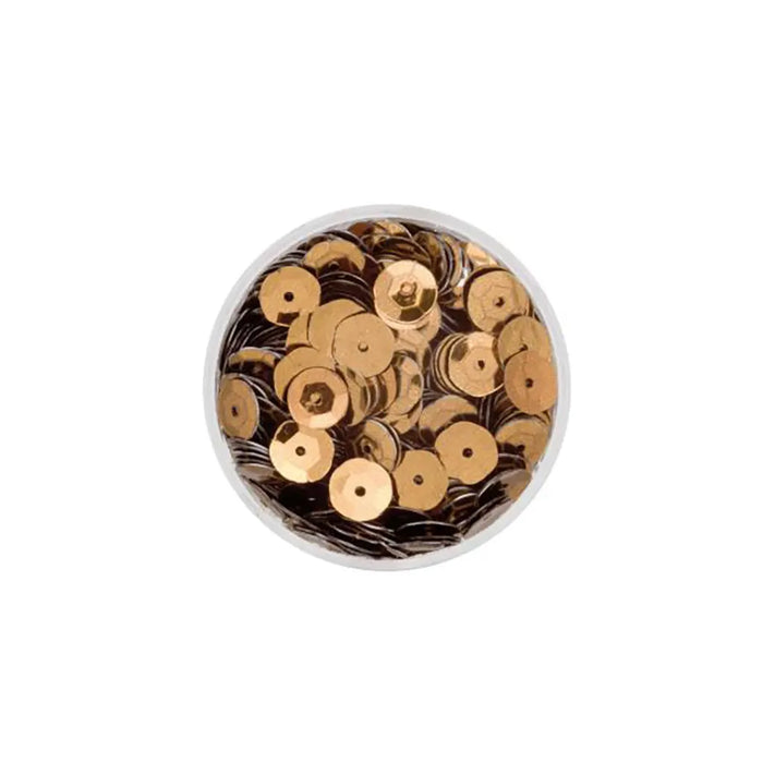 Round Sequins 6mm 7g, Brown