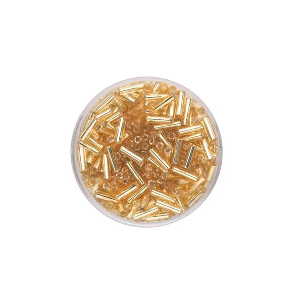 Bugle Beads 6mm 17g, Topaz