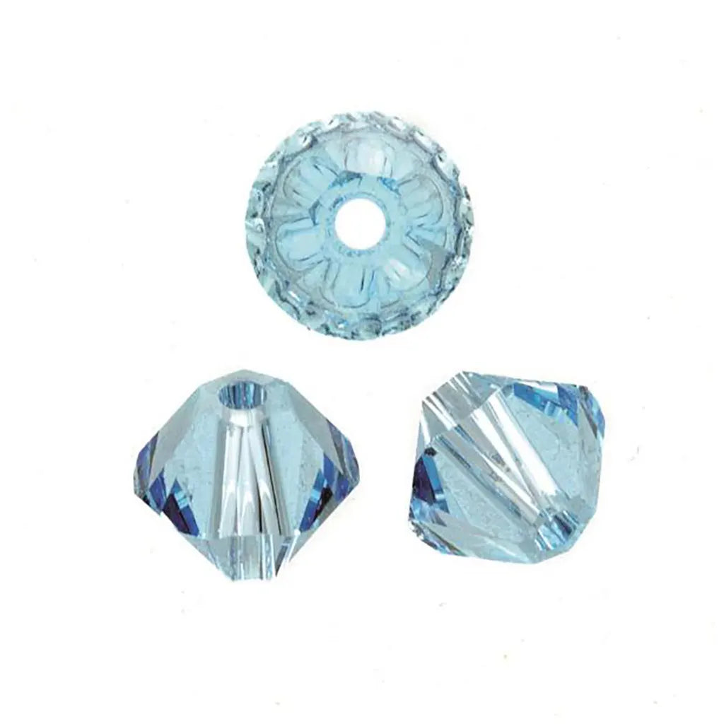 Swarovski Beads Bicone 4mm 25pcs, Aqua