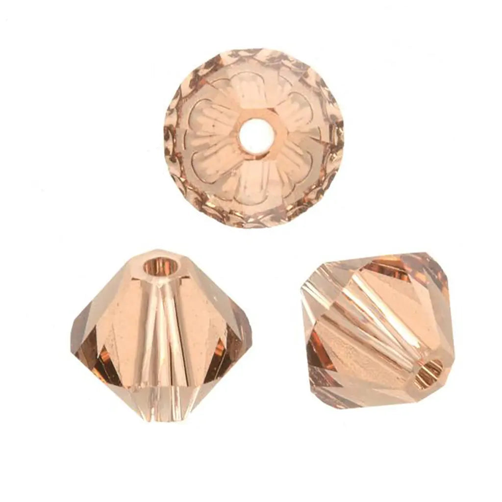 Swarovski bead bicone 4mm Light smoked topaz 25pcs