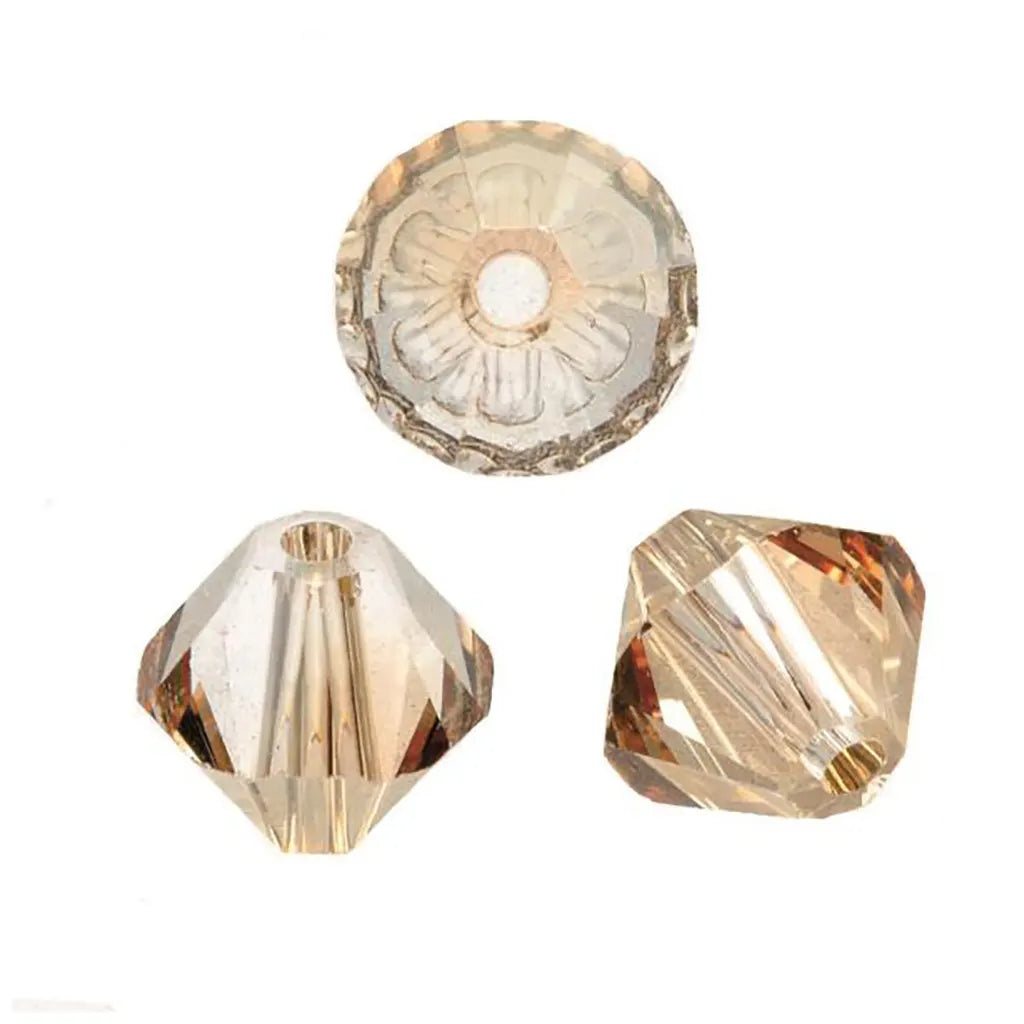 Swarovski Beads Bicone 4mm 25pcs, Golden Shadow