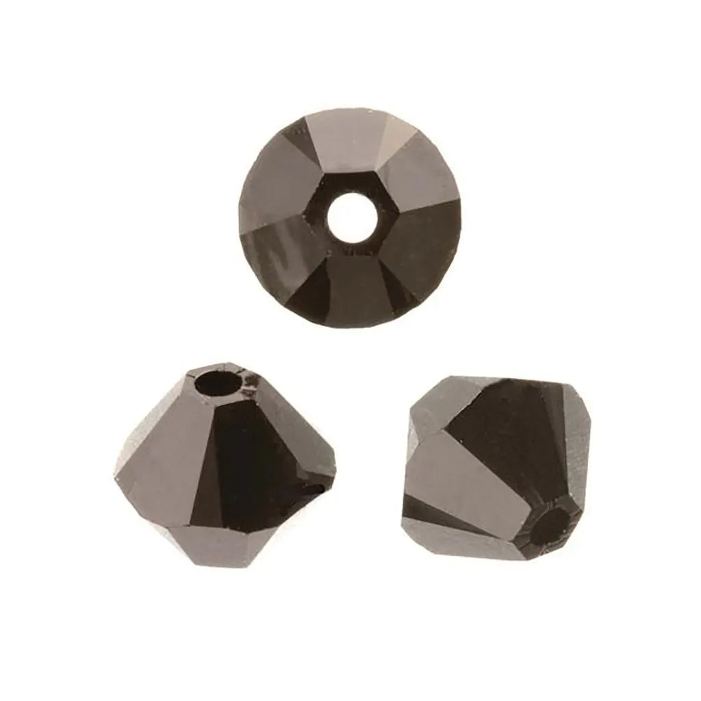 Swarovski Beads Bicone 4mm 25pcs, Jet