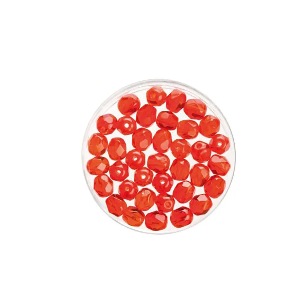 Glass Beads 6mm 50pcs, Hyacinth