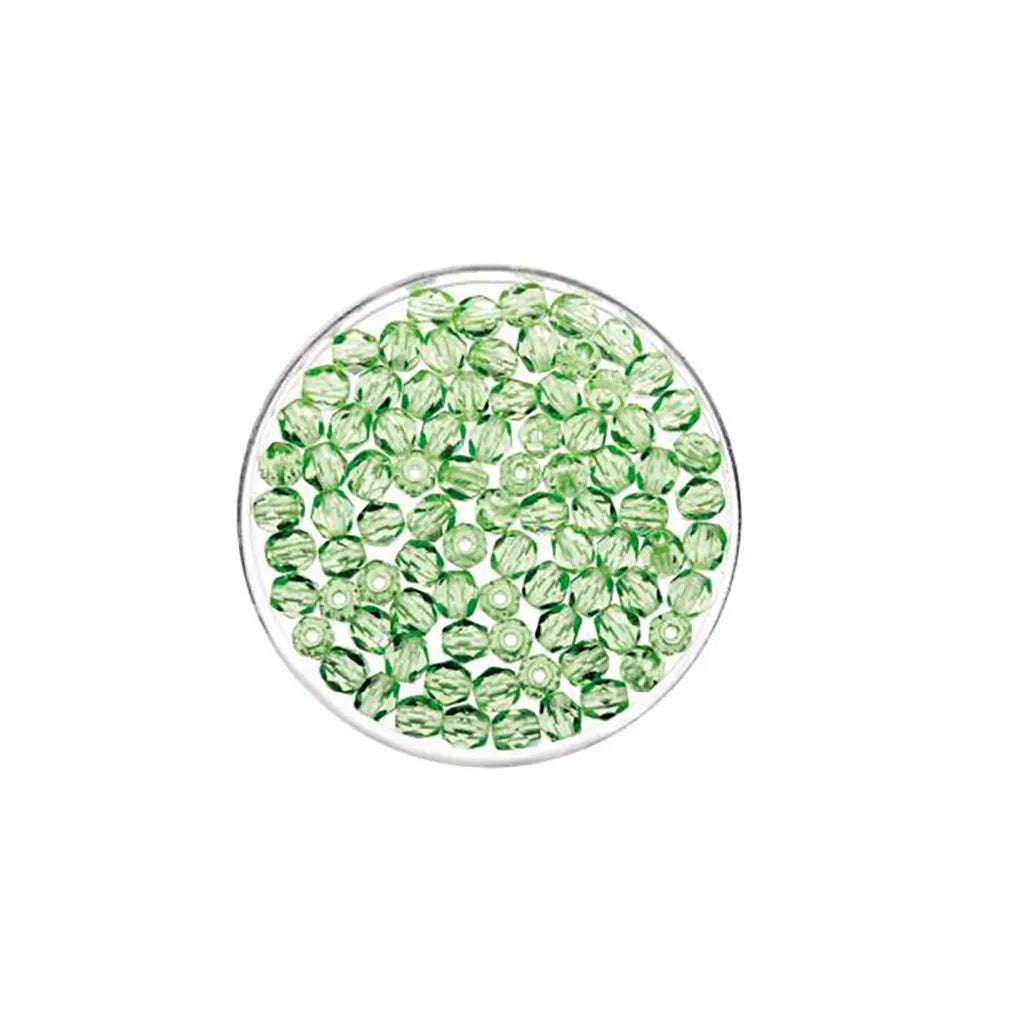 Glass Beads 6mm 50pcs, Light Green