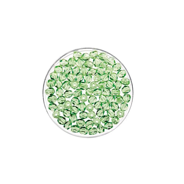Glass Beads 6mm 50pcs, Light Green