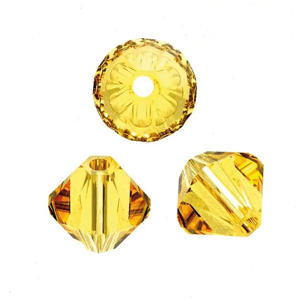 Swarovski Beads Bicone 6mm 12pcs, Light Topaz