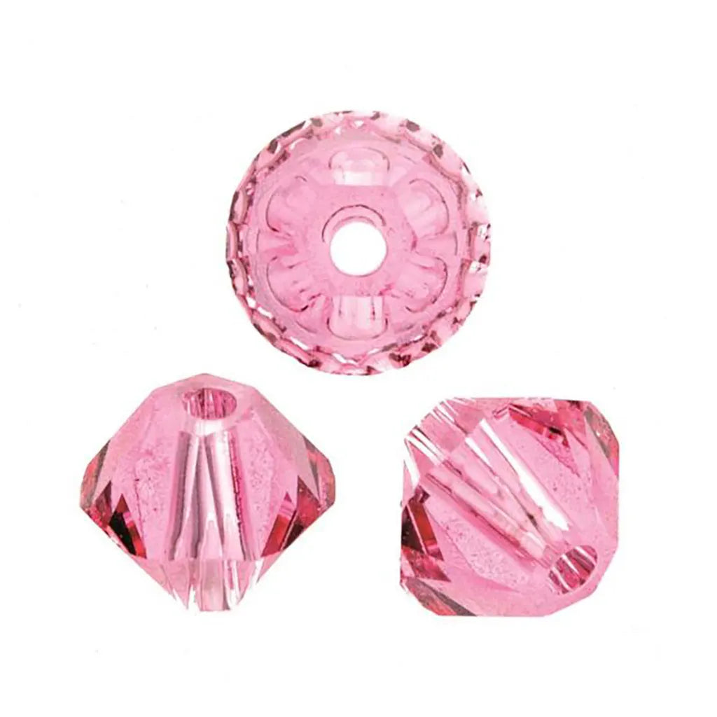 Swarovski Beads Bicone 6mm 12pcs, Rose