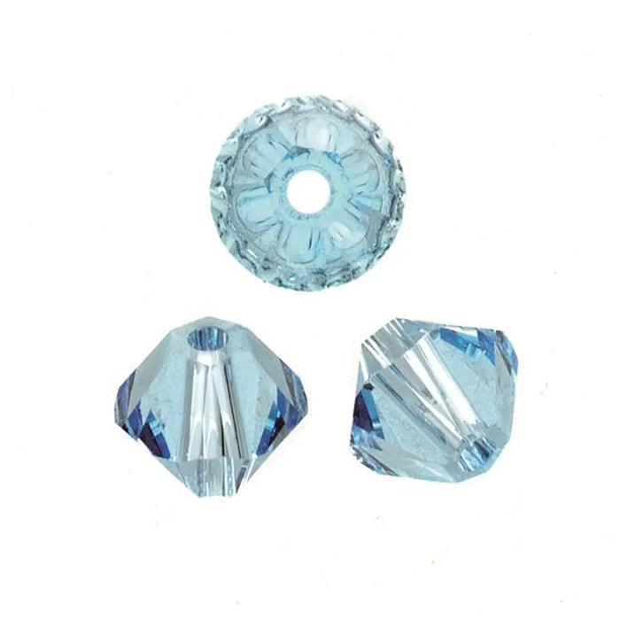 Swarovski Beads Bicone 6mm 12pcs, Aqua