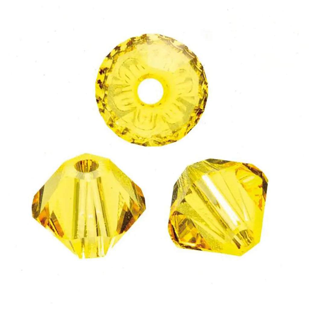 Swarovski Beads Bicone 6mm 12pcs, Citrine