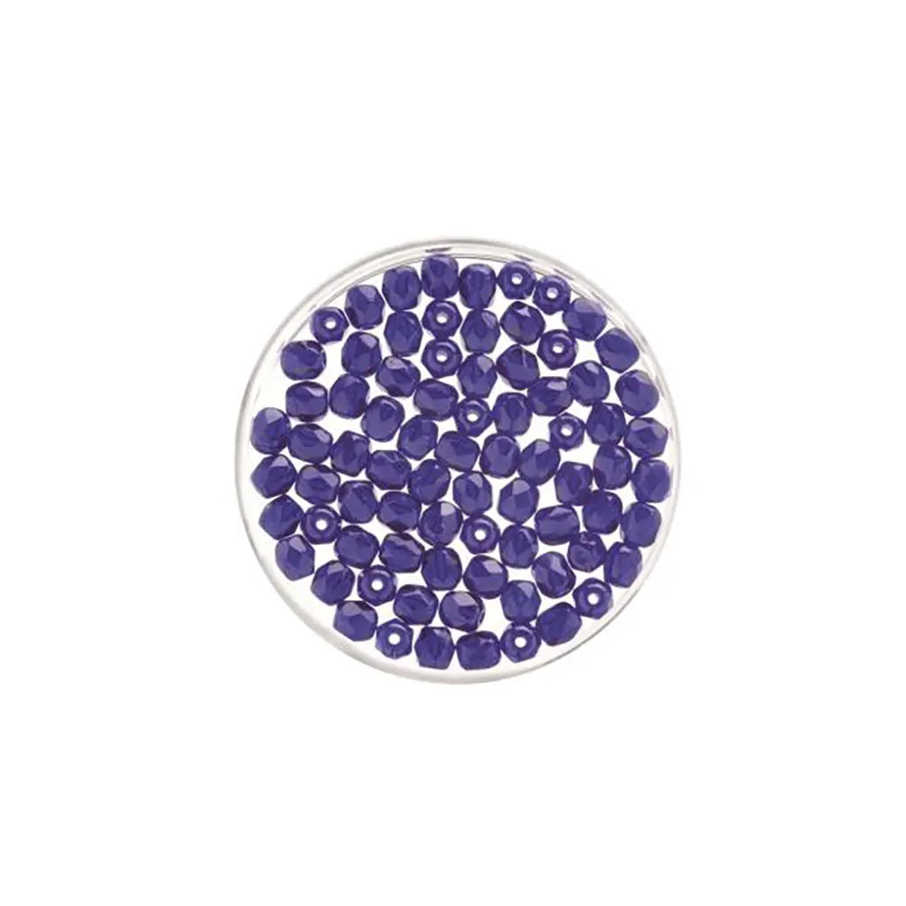 Glass Beads 4mm 100pcs, Azur Blue