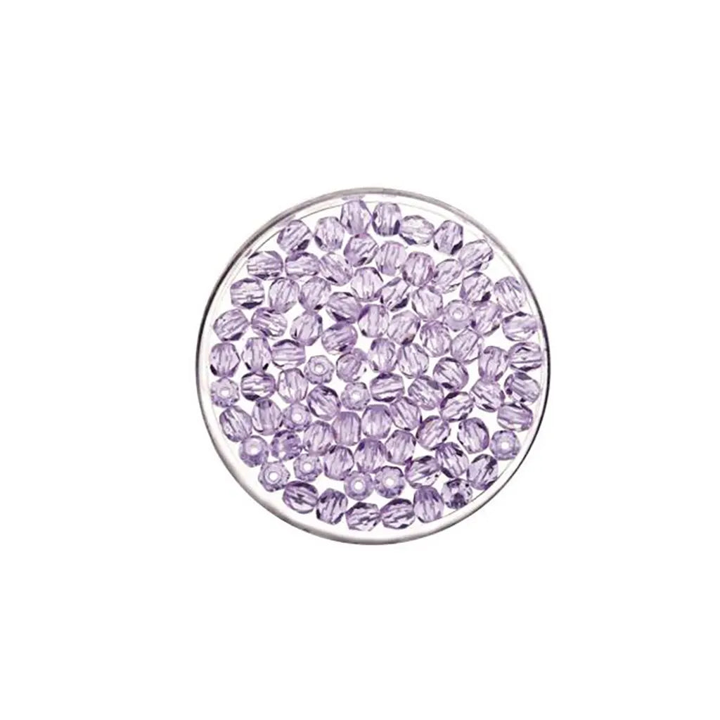 Glass Beads 4mm 100pcs, Lilac