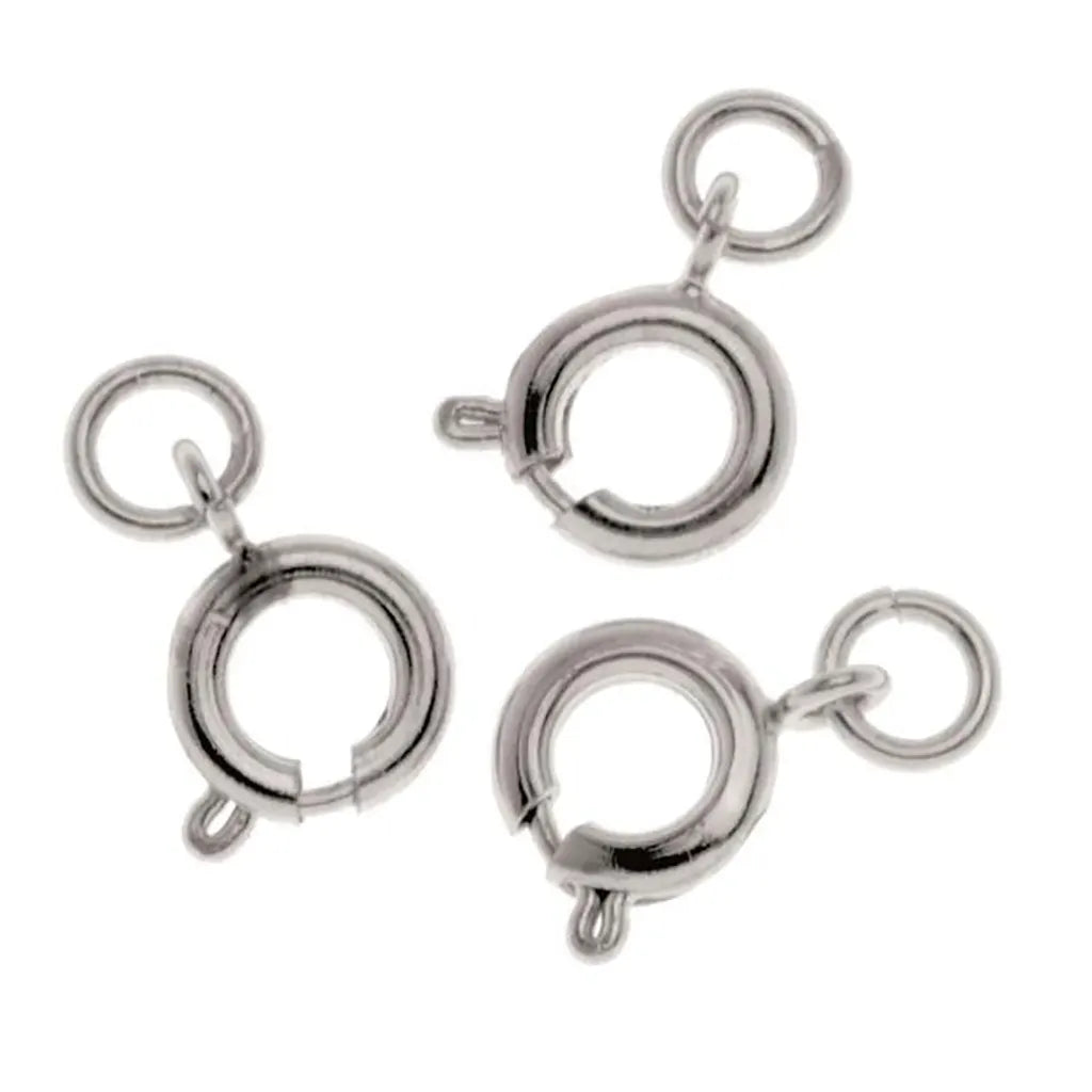 Lock With Small Ring 10pcs 7mm Silver