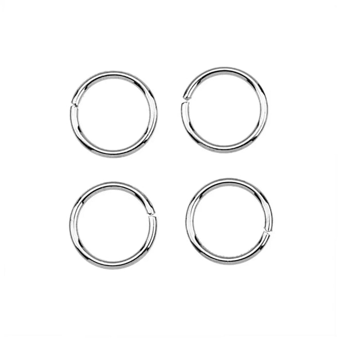 Jump Rings 10X10mm Platinum 20pcs