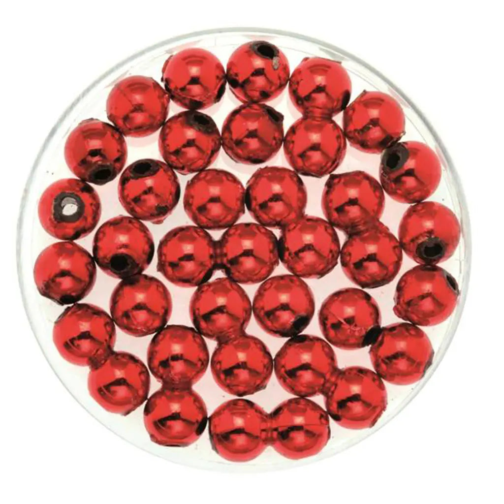 Deco Pearls 75Gx6mm, Red