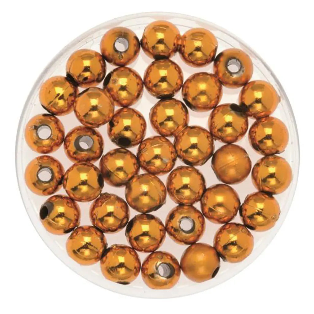 Deco Pearls 75Gx6mm, Orange/Red