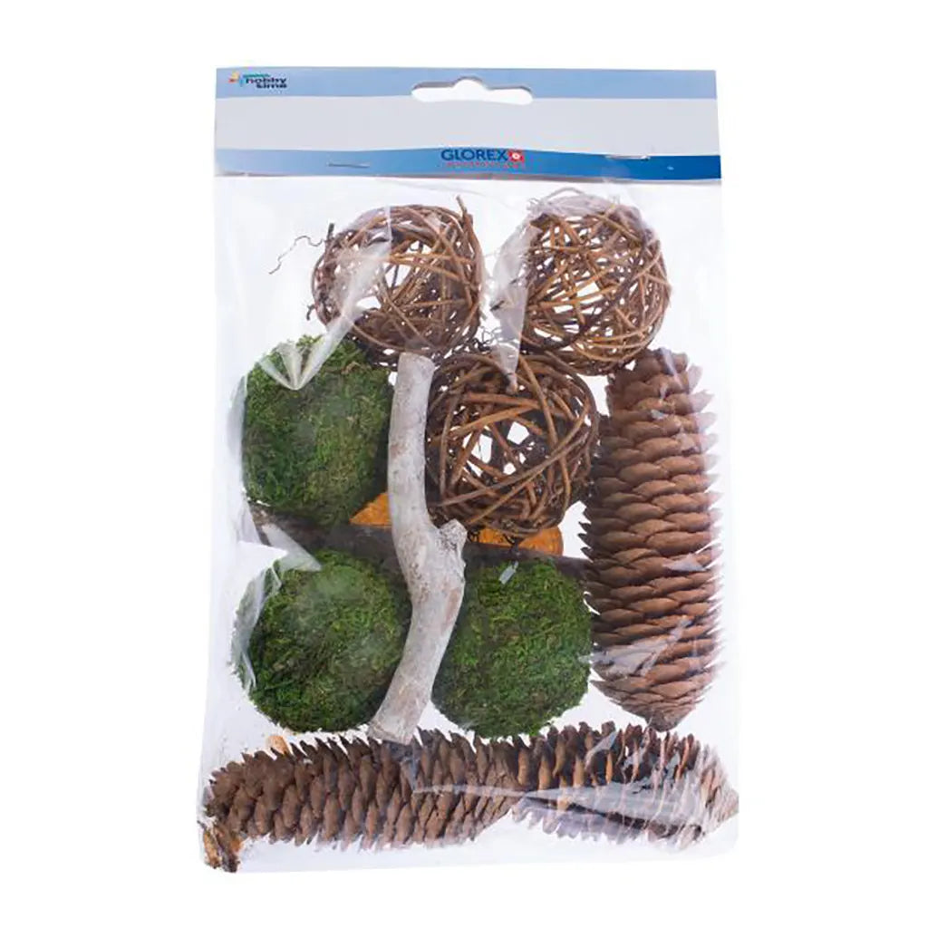 Potpourri Cones, Rattan Balls Brown/Green