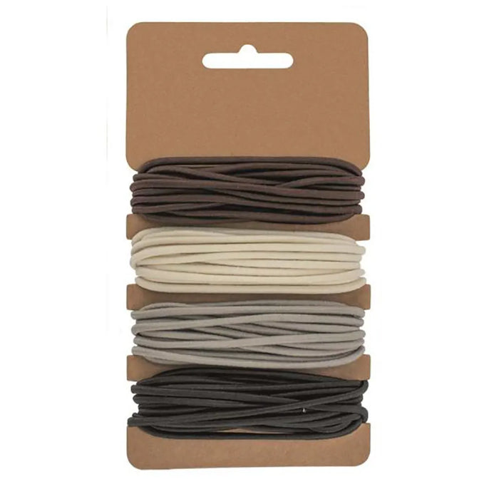 Elastic bands 4x3m; 2mm Beige/Grey/Brown/Black
