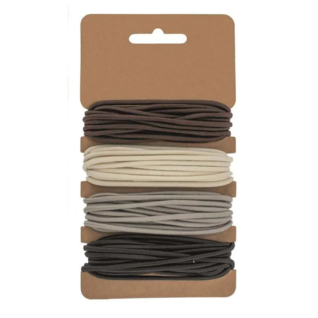 Elastic bands 4x3m; 2mm Beige/Grey/Brown/Black